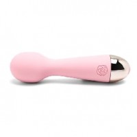 10-Speed Mini Vibrating Rechargeable Wand Massager Pink